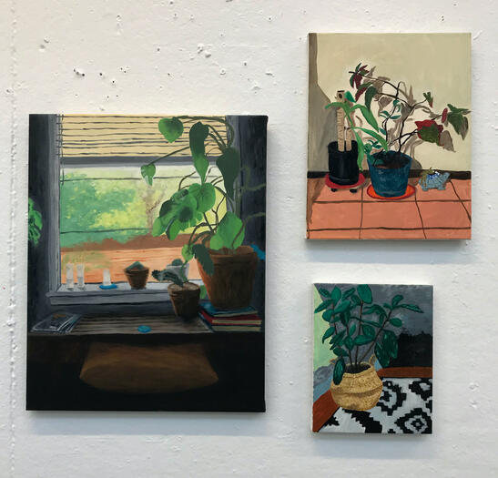 Plants and Interiors (2018) - Oil on Canvas