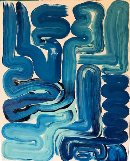 Push Painting (2018) - Acrylic on Paper